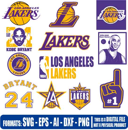 Lakers logos pack - Vectorisvg - Multipurpose, svg, dxf, eps, ai ...