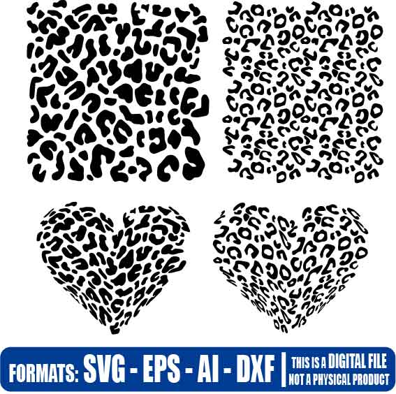 Leopard animal pattern - Vectorisvg - Multipurpose, svg, dxf, eps, ai ...