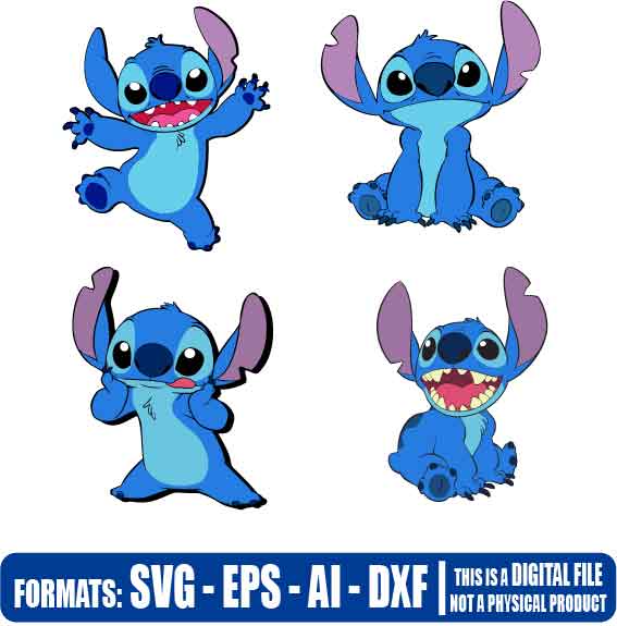 Stitch svg - Vectorisvg - Multipurpose, svg, dxf, eps, ai, cricut ...