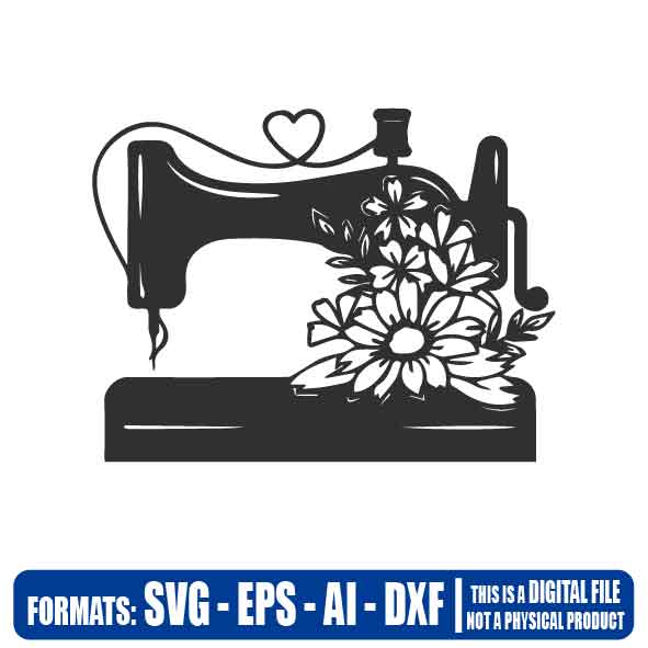 Sewing Machine SVG - Vectorisvg - Multipurpose, svg, dxf, eps, ai ...