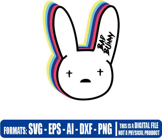 Bad bunny colors SVG Bad Bunny logo - Vectorisvg - Multipurpose, svg