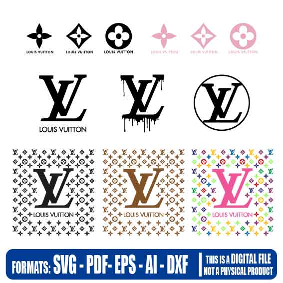 Patterned Vinyl and HTV Sheets - Louis Vuitton Multi Color Logo (LV3) –  Unicorn Dreams Customized Creations