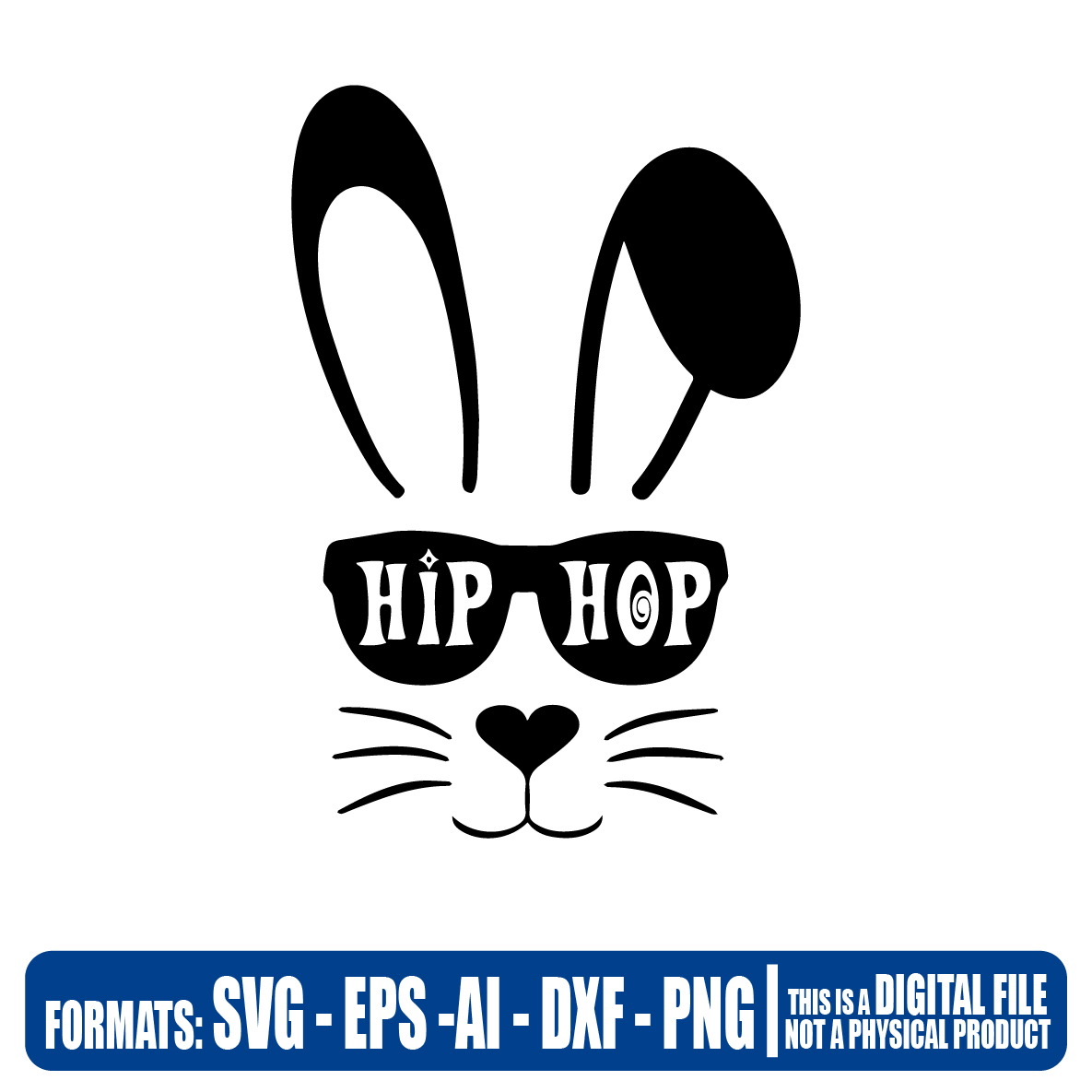 Rabbit Hip Hop, Cool bunny SVG, Easter Bunny Hip Hop SVG, Easter Rabbit