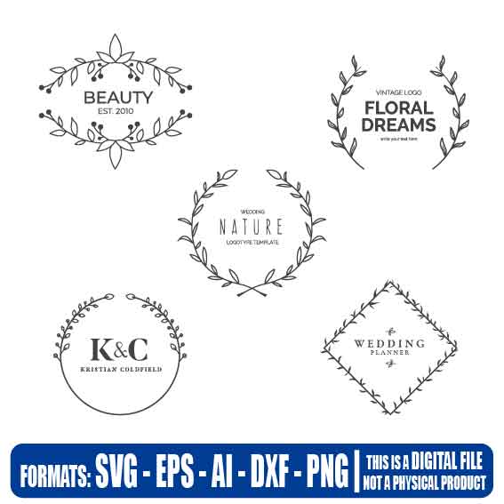 Download Floral Wreath Flower Wreath Svg Bundle Svg Floral Border Svg Floral Swag Wedding Svg Bride Svg Svg Files For Cricut Cut File Dxf Files For Laser Multipurpose Svg Cut Dxf Eps Ai Cricut Silhouette Plotter Vinyl Decal Sticker Wall Decor Tshirt