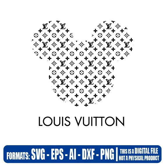 Louis vuitton mickey mouse head pattern, Multipurpose, svg, cut, dxf ...