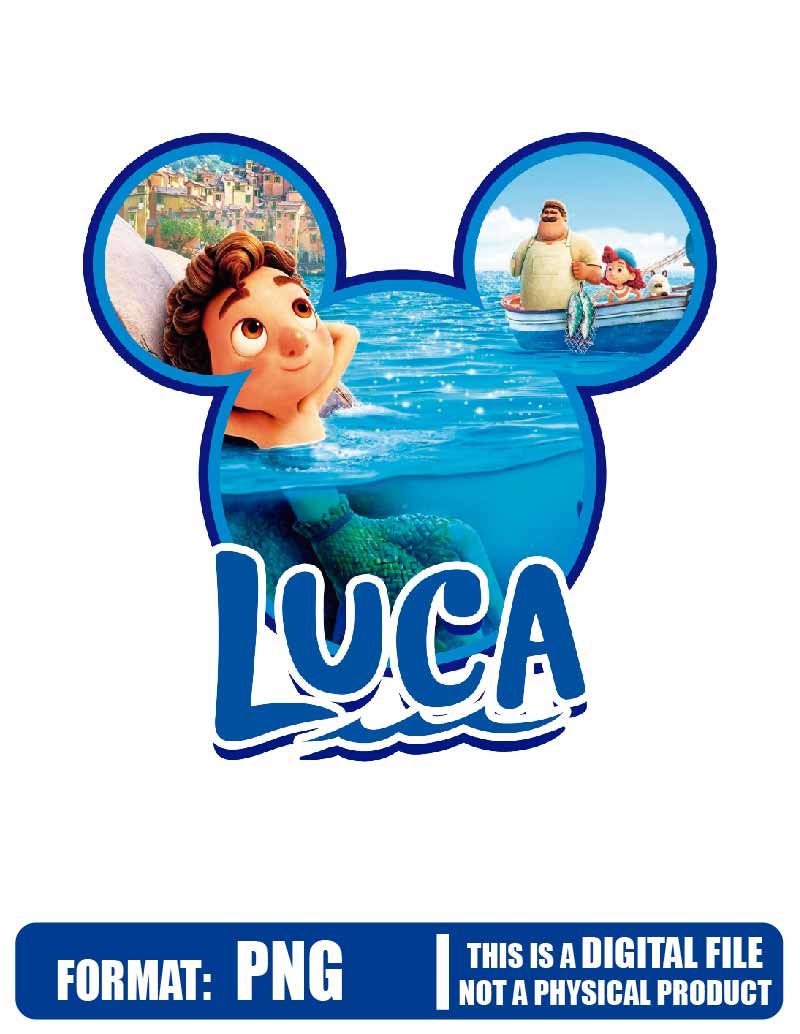 Luca head mickey, png, High Resolution, PNG, clip art, sublimation ...