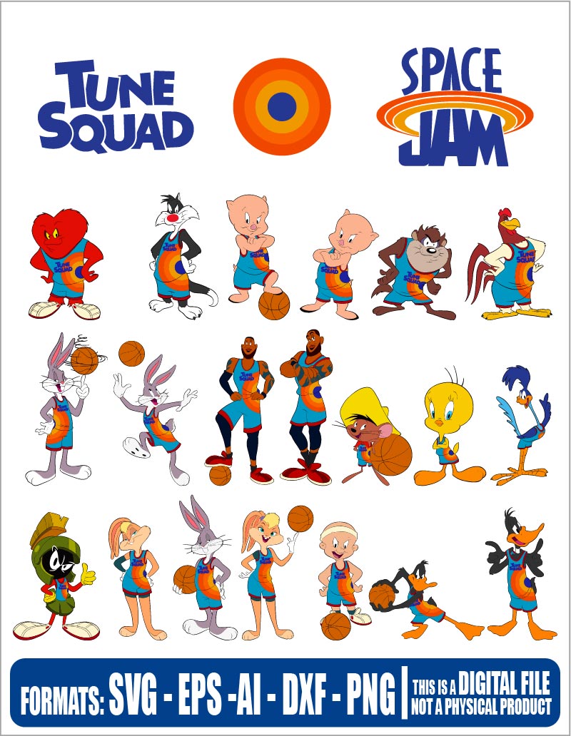 Space jam new legacy, SPACE JAM 2, TuneSquad, Svg, Eps, dxf, Png , looney t...