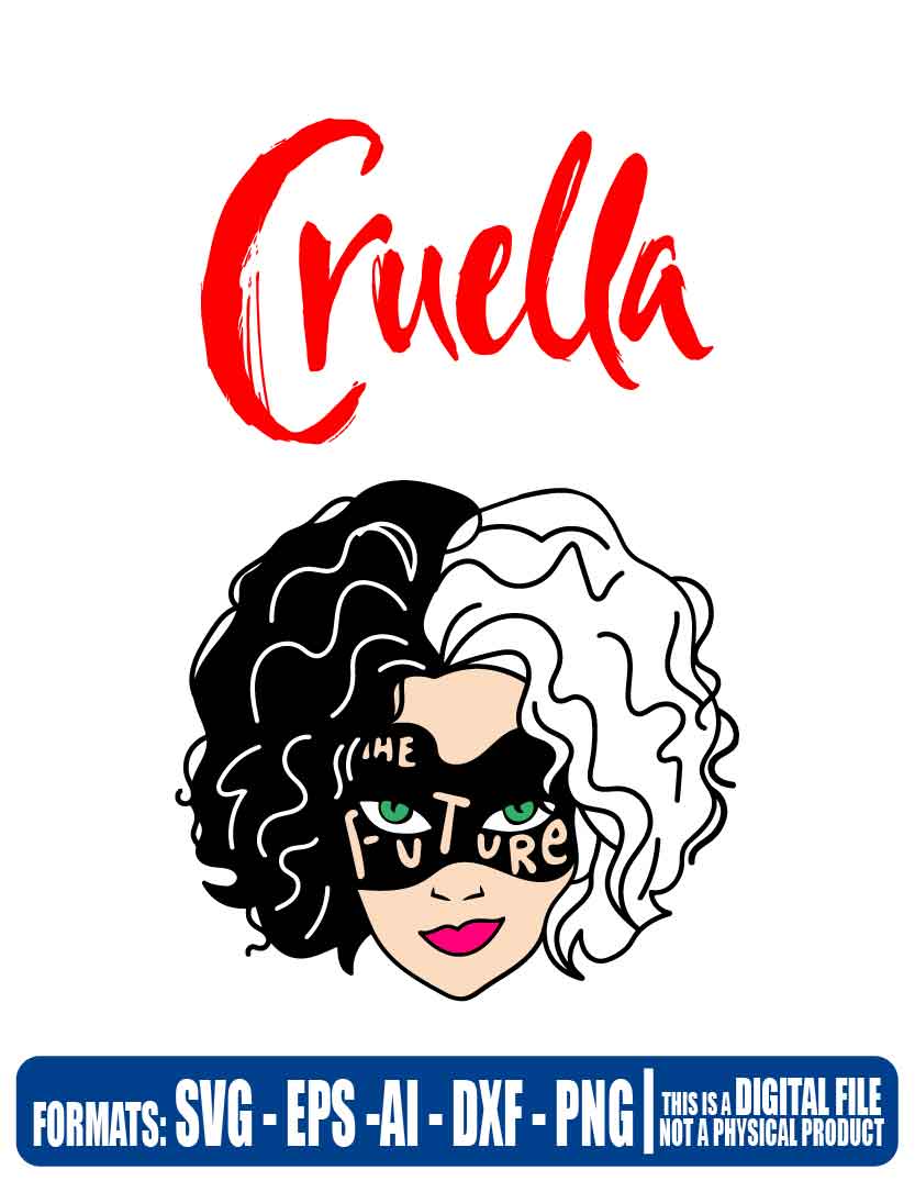 Cruella, svg, cricut, eps, svg, pdf, png, file cut, t-shirt, file art