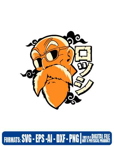 Maestro Roshi Cara Archives Vectorisvg Multipurpose Svg Dxf Eps