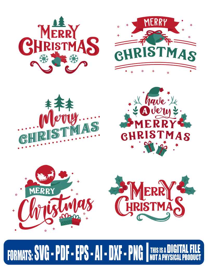 Merry christmas models, navidad, svg, cricut, eps, svg, pdf, png, file ...